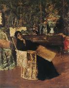 William Merritt Chase In the  Studio oil on canvas